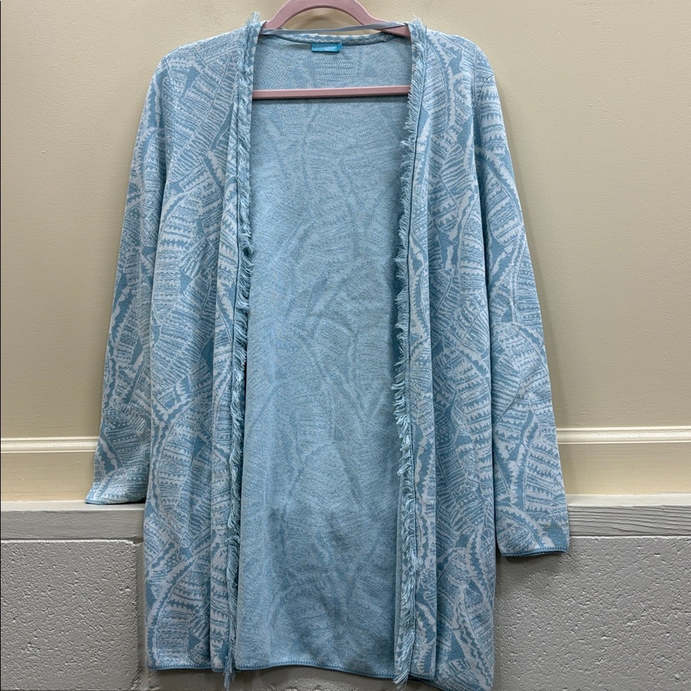 J. McLaughlin Marguerite women’s M Knit Fringe cardigan sweater
